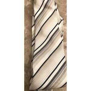 YSL Yves Saint Laurent Beige With  Silk Mens Necktie Tie